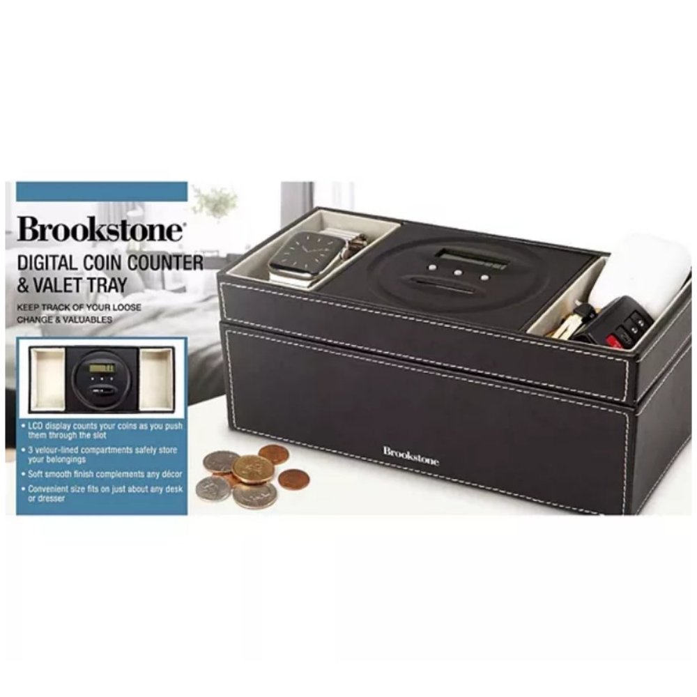 Brookstone Digital Coin Counter Valet